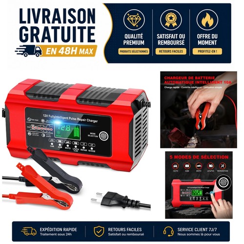 Chargeur batterie voiture 10a - chargeur,