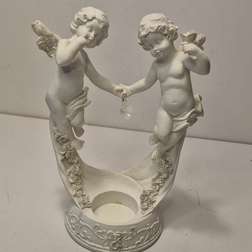Bougeoir photophore blanc - , ange