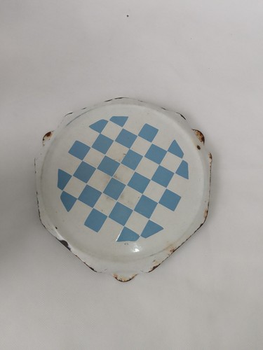 Ancien dessous plat damier - plat,