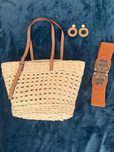 Sac plage femme paille - en,