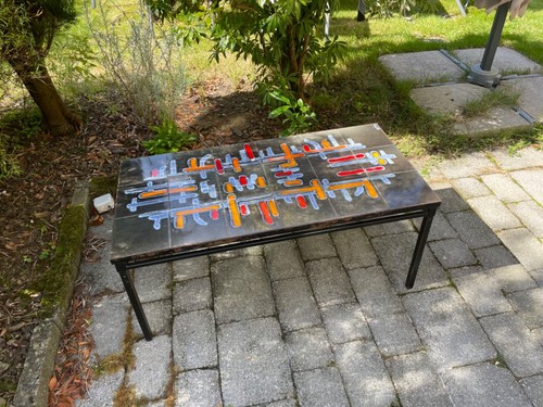 Table basse vintage céramiste - basse,