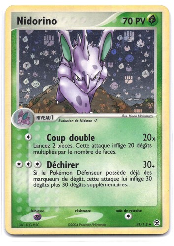 Carte pokémon nidorino 112 - nidorino, 41/112