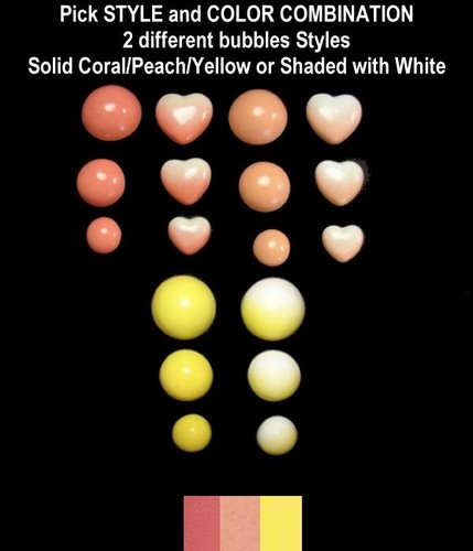 Peach coral yellow bubble - peach, wall