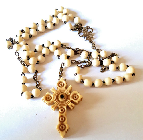 Chapelet ancien perles - ancien, en