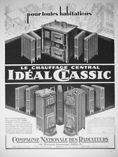 PRESS ADVERTISEMENT 1934 IDEAL CLASSIC CENTRAL HEATING C° NATIONAL RADIATOR