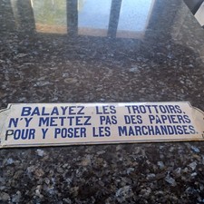 ancienne plaque emaillée