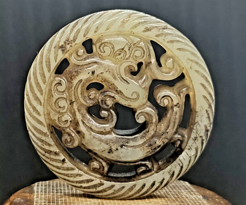 Ancien pendentif jade hetian - ancien,