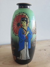 Vase émaillé art déco