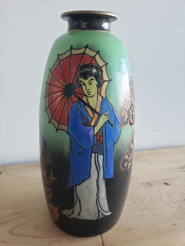 Vase émaillé art - , déco