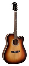 Cort Pure-DC Guitare Western Dreadnought Avec Cutaway Satin Light Burst