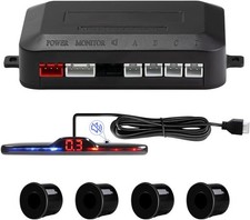 Radar de Recul Voiture, Aide au Stationnement avec 4 Capteurs de Stationnement