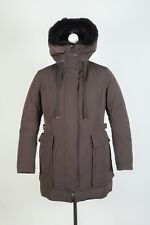 -Women's Moncler Cerisier Giubbotto Grenoble Down Brown Jacket Parka Size 4