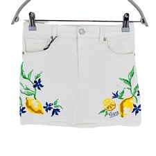 GANT Été Blanc Broderie Sergé Jupe Taille 11 - 12 Ans 146/152 CM