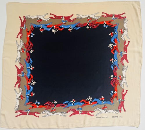 Rare foulard soie vintage - rare, en