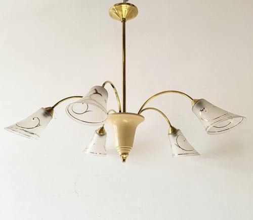 Lustre suspension vintage 1950 - suspension,