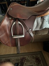 Stubben  Siegfried  II  Saddle 171/2 “ Seat  With Leathers and Stubben Irons