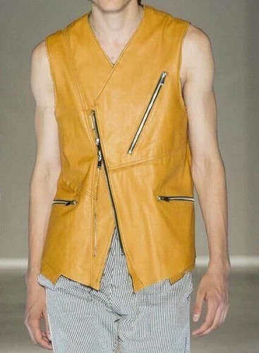 Gilet motard homme jaune - , en