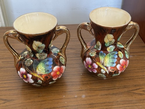 Paire vase faïence - de, en
