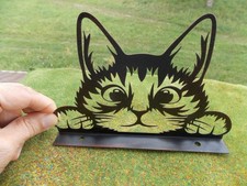 Décoration chat  a fixer en métal , neuve ,idée cadeau