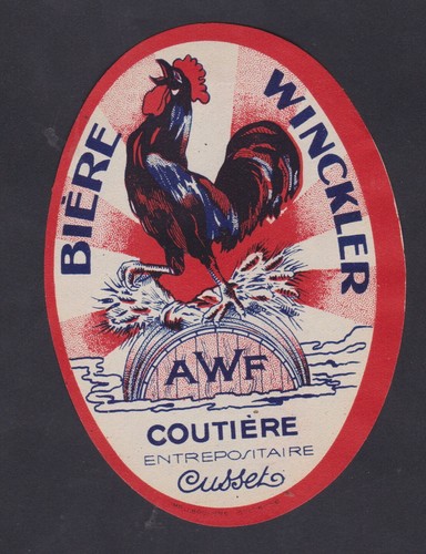Very old alcohol label - very,