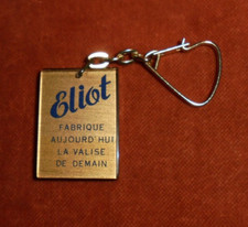 ELIOT MANUFACTURES THE SUITCASE OF TOMORROW in plexiglass keychain - straight = back