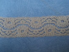 Dentelle de CALAIS gris perle,  15mètres, Largeur 4 cm.