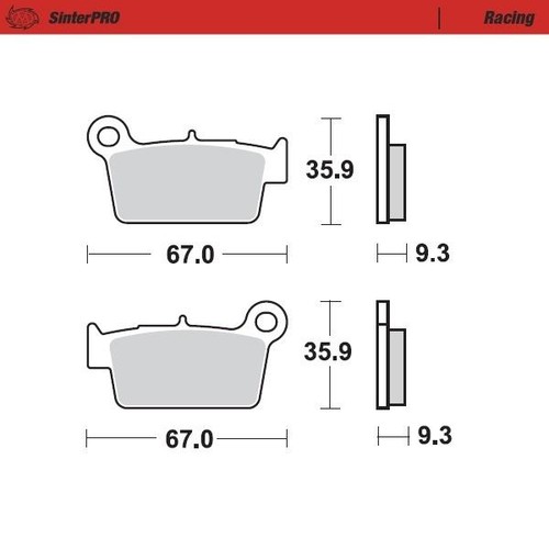 Motomaster arrière pro - pro, course