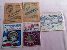 5 OLD HAIR NETS HABERDASHERY OLD EARLY 1900