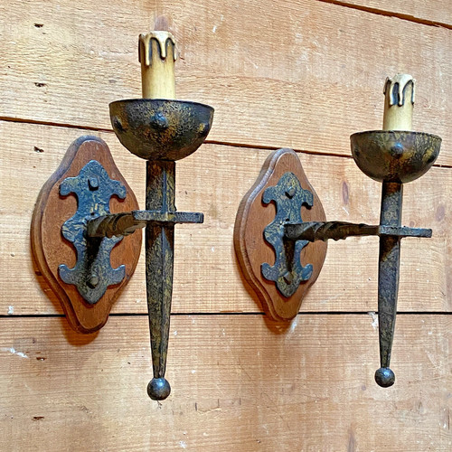 Ancien paire appliques - ancien,