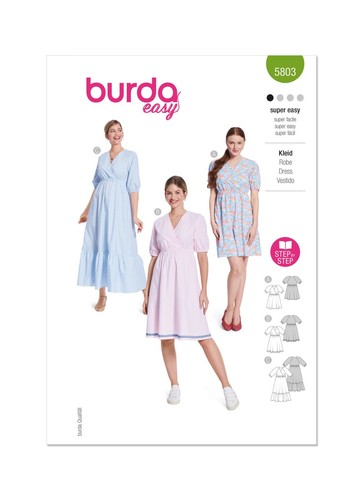Burda 5803 femmes robes - burda,