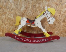 cheval à bascule Lucky Luke Jolly Jumper jouet en bois vintage