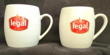 2 LEGAL Coffee Advertising Espresso Cups