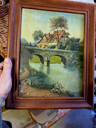Desprez ancien tableau huile - desprez:,