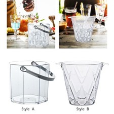 Seau à Glace en Acrylique Champagne Bière Refroidisseur de Vin Bac à Glace