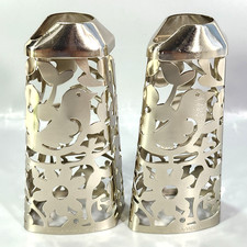 Bath Body Works Hand Soap Covers Birds Flowers Silver Metal Sleeve Retired Pair