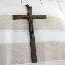 Crucifix Cross Christ Brutalism 1950's Wrought Iron