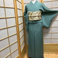 6437# Kimono Japonais Vintage Femme Tissu Soie Robe Kimono Vendu Seulement In...