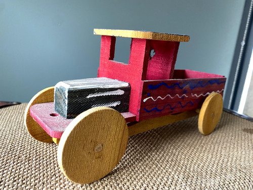 Jouet ancien bois - camion, pick