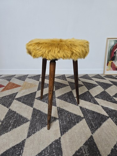 Tabouret moumoute vintage - tabouret,