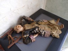 marionnette ancienne en bois asiatique à fils