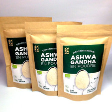 SANA GAIA Ashwagandha en poudre Bio -3 X 150 g - 09/2026 vitalité anti stress