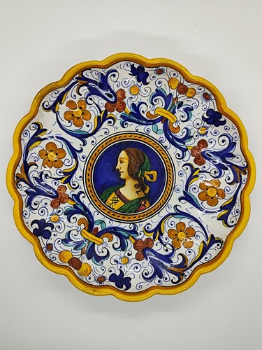 Ancien plat mural majolique - plat,