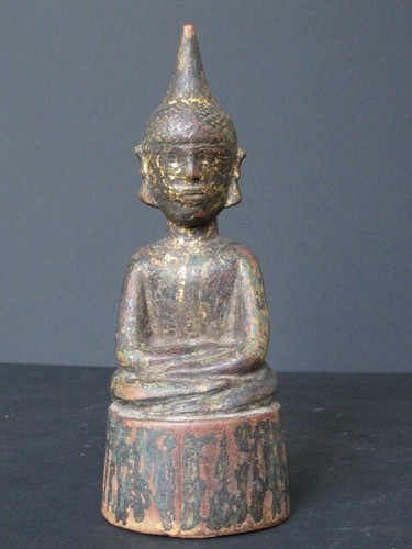 Ancien bouddha bois - bois,, laos