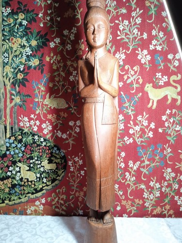 Grande statuette bois teck - grande,
