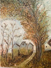 Belle peinture huile panneau