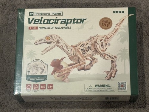 Rokr velociraptor diy wooden - velociraptor,