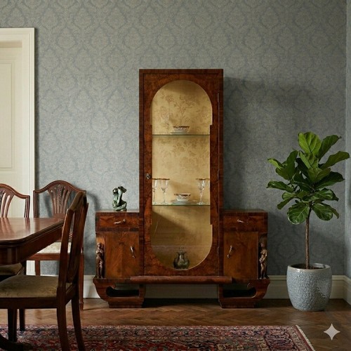 Meuble vitrine vintage - vintage, plaqué