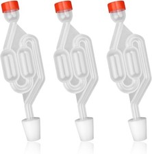 3x pcs bubbler fermentation airlock tubes plastic bubbles