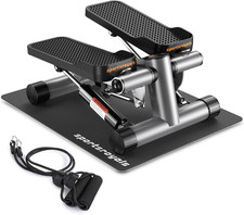 Stair Stepper for Exercise, Mini Steppers with Resistance Band, Hydraulic Fitnes