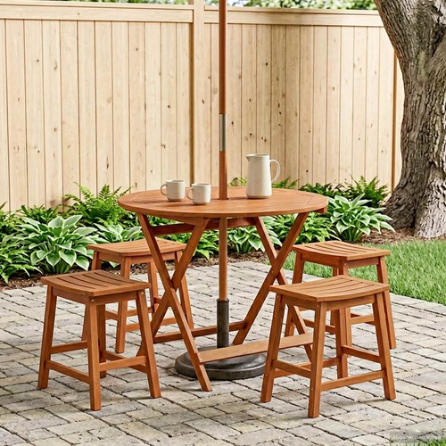 Table jardin pliante marron - table, de